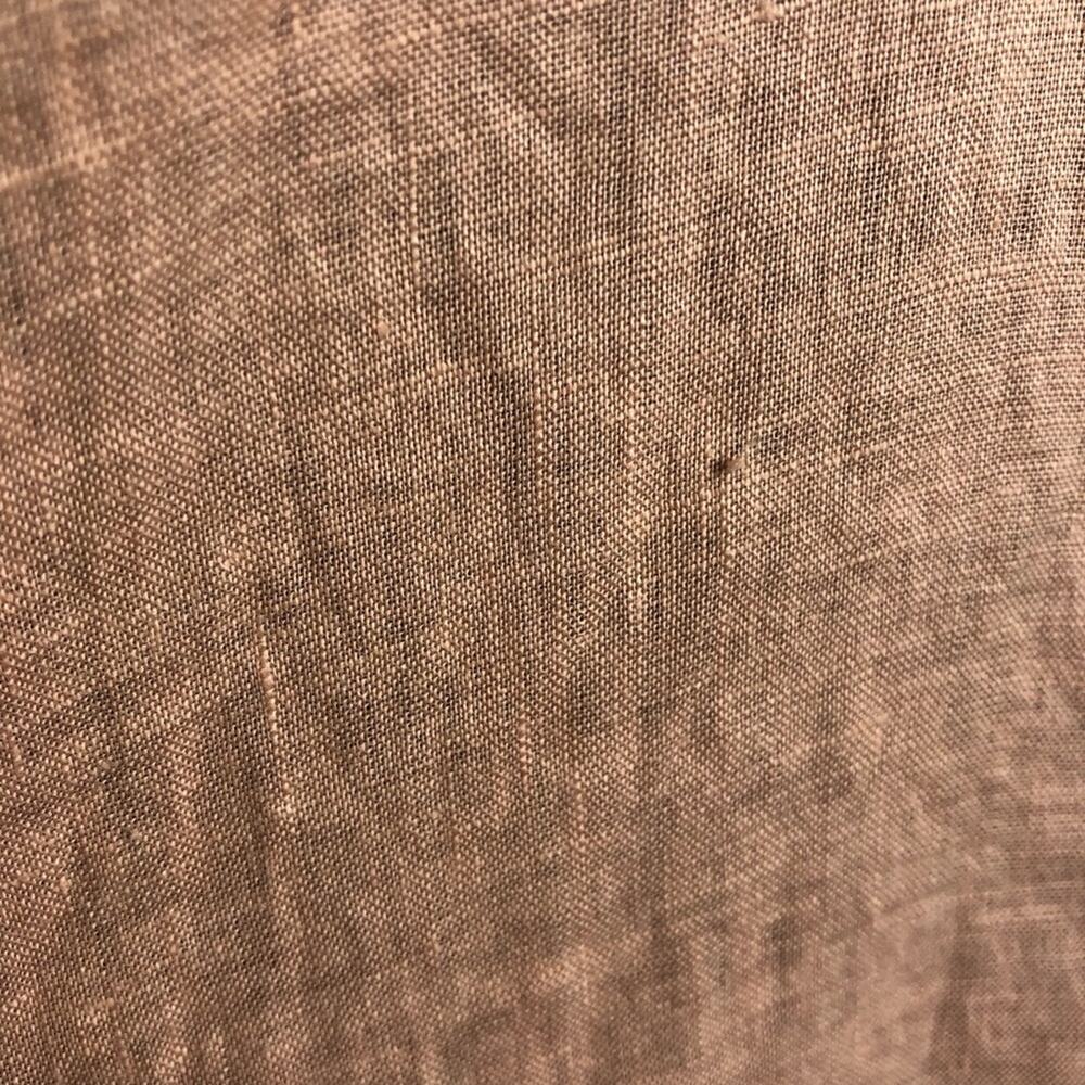 Garnet Hill light orange linen button down tunic top size Petite Large PL - Picture 13 of 14